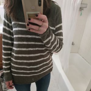 Green Striped Sweater